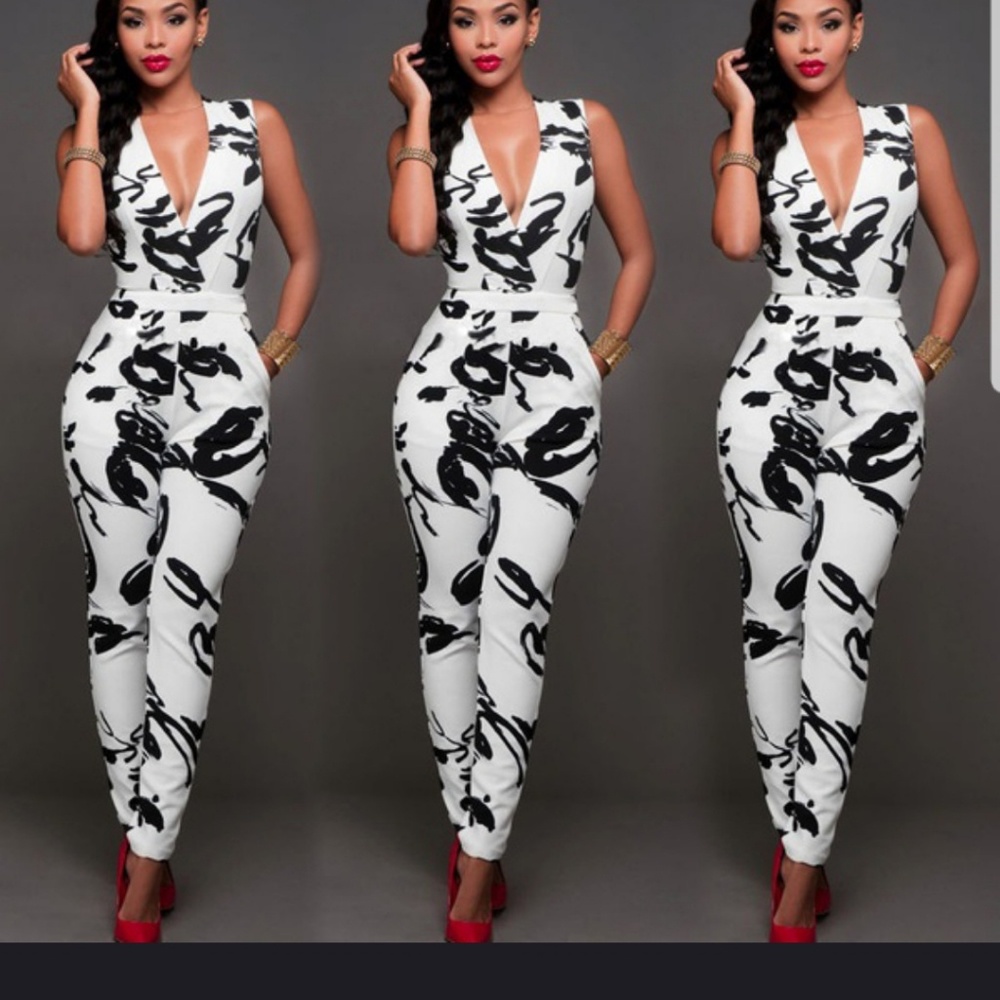 Women's sleeveless bodycon jumpsuit - Picture 3 of 7
